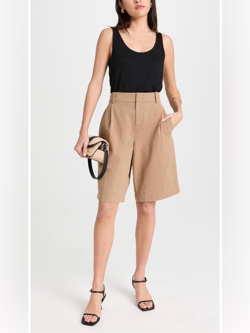 Vince Washed Cotton Bermuda Shorts Minimalist Quiet Luxury